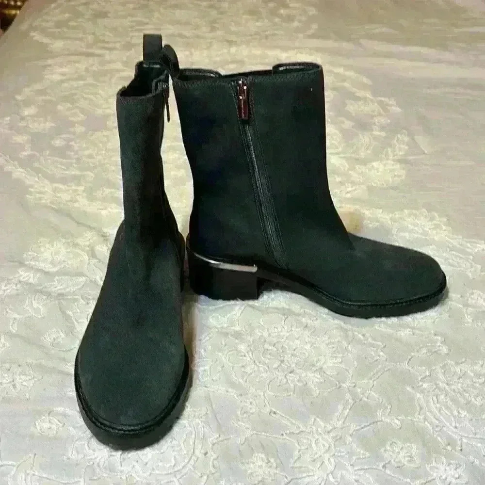 Vince Camuto Ankle Boots Gray Suede
